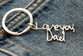 Personalized Dad Keychain: Customized Gift For Anniversary Gift For Man, Custom Key Ring - Fine Jewelry by Anastasia Savenko